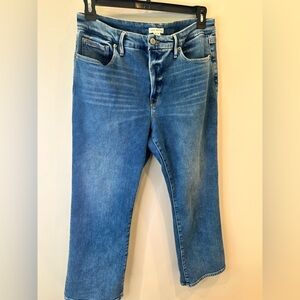 Good American Good Legs Crop Mini Boot‎ jeans Size 14